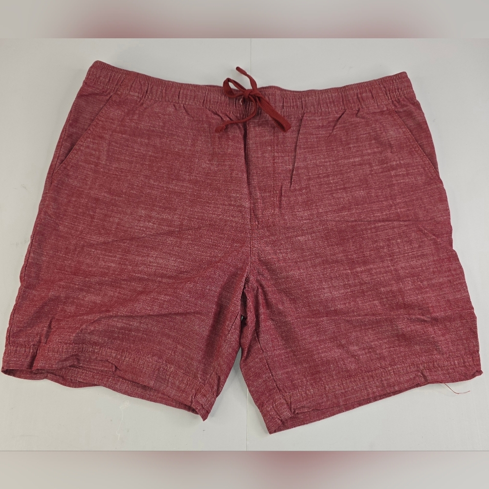 Goodfellow & Co Flat Front Cotton Shorts Red Size Large CC-1618